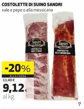 Coop Sandri Costolette di Suino offerta