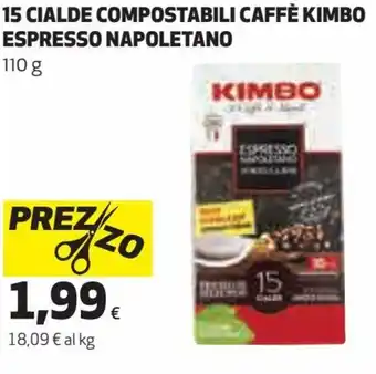 Coop Kimbo Espresso Napoletano 15 Cialde Compostabili Caffè 110 g offerta