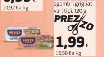 Coop Rio Mare Sgombri grigliati vari tipi, 120 g offerta