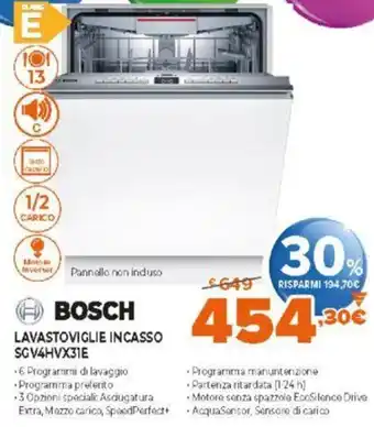 Expert Bosch Lavastoviglie Incasso SGV4HVX31E offerta
