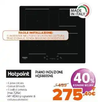 Expert Hotpoint Piano Induzione HQ5660SNE offerta