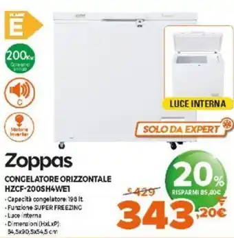 Expert Zoppas Congelatore Orrizzontale HZCF-200SH4WE1 offerta