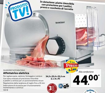 Lidl Silvercrest Kitchen Tools Affettatrice elettrica offerta