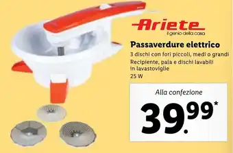 Lidl Ariete Passaverdure elettrico offerta