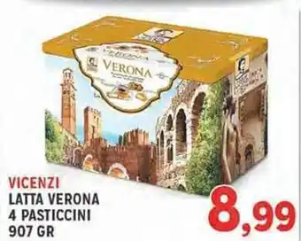 Vicenzi Latta Verona 4 Pasticcini 907 gr