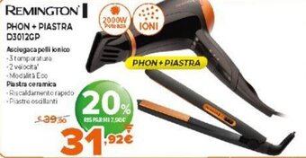 Expert Remington Phon + Piastra D3012GP offerta