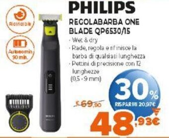 Expert Philips Regolabarba One Blade QP6530/15 offerta