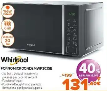 Expert Whirlpool FornomicroondeMW203SB offerta