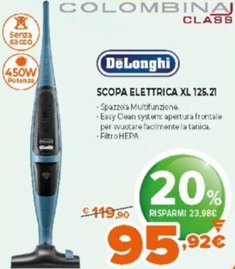 Expert DeLonghi Scopa Elettrica XL 125.21 offerta