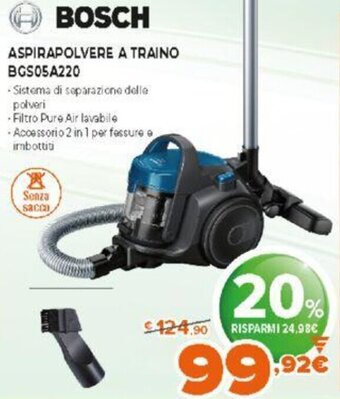 Expert Bosch Aspirapolvere A Traino BGS05A220 offerta