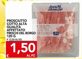 TuoDi Prosciutto cotto alta qualità affettato freschi del borgo 120 g offerta