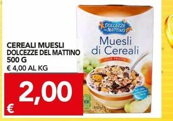 TuoDi Cereali muesli dolcezze del mattino 500 g offerta