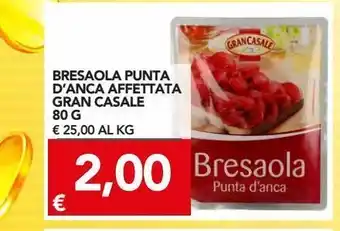 TuoDi Bresaola punta d'anca affettata gran casale 80 g offerta