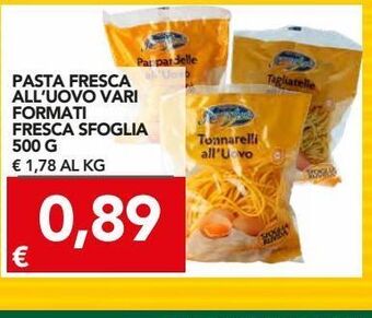 TuoDi Pasta fresca all'uovo vari formati fresca sfoglia 500 g offerta