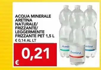 TuoDi Acqua minerale aretina naturale / frizzante / leggermente frizzante pet 1.5 l offerta