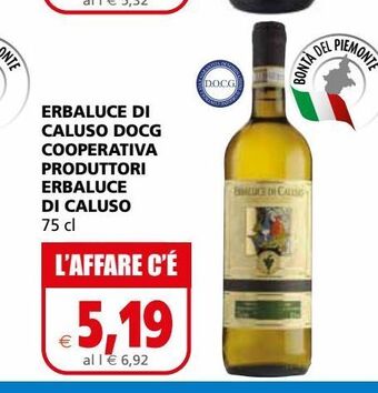 Erbaluce di caluso docg cooperativa produttori erbaluce di caluso
