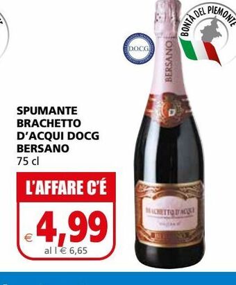 Il Gigante Spumante brachetto d'acqui docg bersano offerta