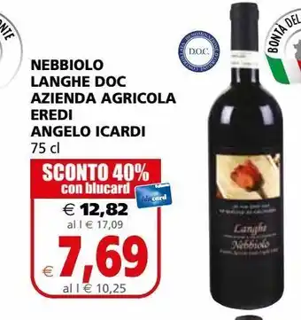 Il Gigante Nebbiolo langhe doc azienda agricola eredi angelo icardi offerta