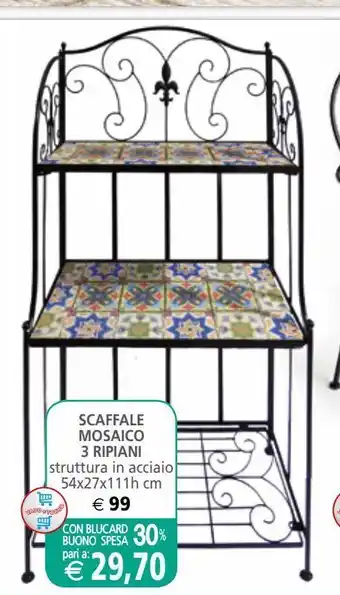Scaffale mosaico 3 ripiani