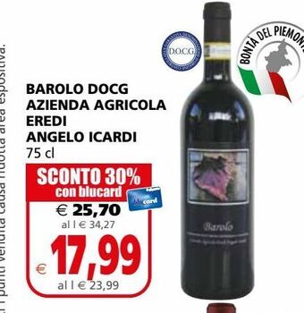 Il Gigante Barolo docg azienda agricola eredi angelo icardi offerta