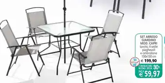 Il Gigante Set arredo giardino mod.capri offerta