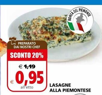 Il Gigante Lasagne alla piemontese offerta