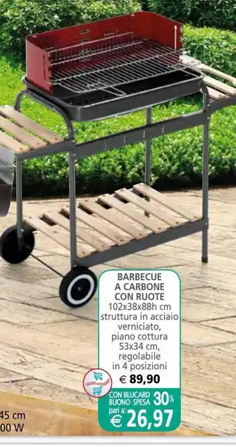 Barbecue a carbone con ruote