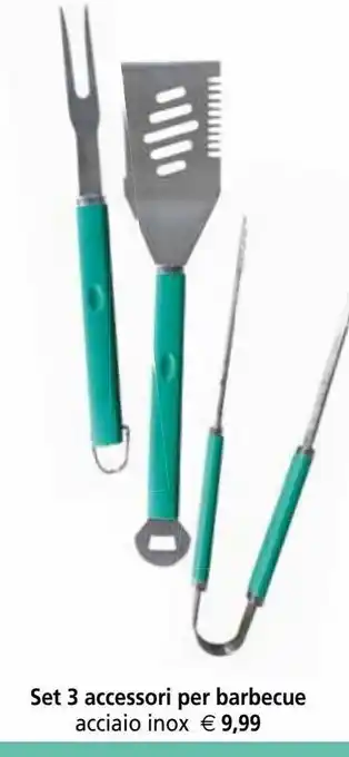 Set 3 accessori per barbecue