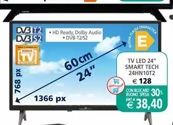 Il Gigante Tv led 24'' smart tech 24hn10t2 offerta