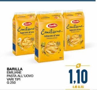 SeBón Supermercati Barilla emiliane pasta all'uovo vari tipi g 250 offerta