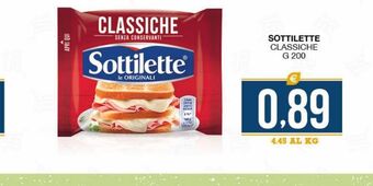 SeBón Supermercati Sottilette classiche g 200 offerta