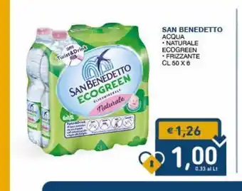 SeBón Supermercati Acqua san benedetto naturale ecogreen, frizzante cl 50 x6 offerta