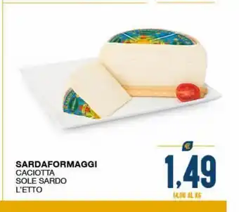 SeBón Supermercati Caciotta sole sardo l'etto sarda formaggi offerta