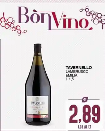 SeBón Supermercati Lambrusco emilia tavernello l 1.5 offerta