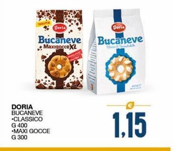 SeBón Supermercati Doria bucaneve classico g 400, maxi gocce g 300 offerta