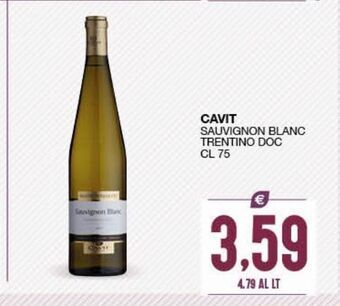 Cavit sauvignon blanc trentino doc cl 75