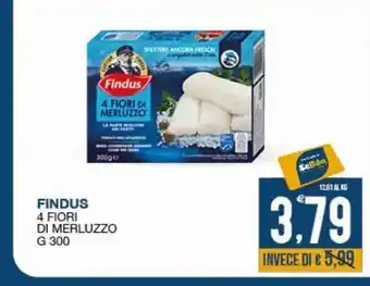 SeBón Supermercati 4 fiori merluzzo g 300 findus offerta