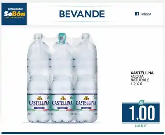 SeBón Supermercati Acqua naturale castellina l 2x6 offerta