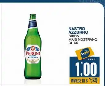 SeBón Supermercati Birra mais nostrano nastro azzurro cl 66 offerta
