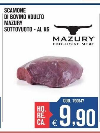 Adhoc Scamone di bovino adulto mazury sottovuoto offerta