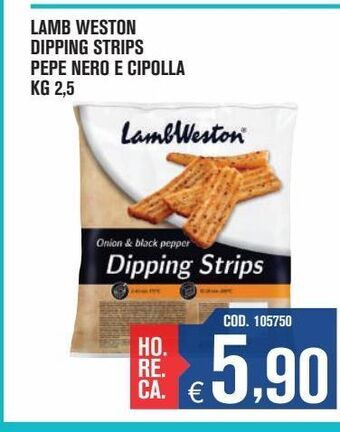 Adhoc Lamb weston dipping strips pepe nero e cipolla offerta