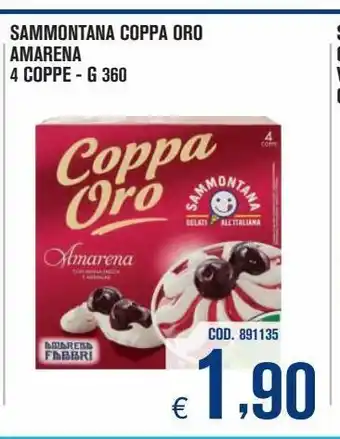 Adhoc Sammontana coppa oro amarena 4 coppe offerta