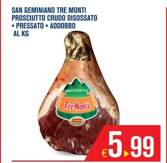 Adhoc San geminiano tre monti prosciutto crudo disossato offerta