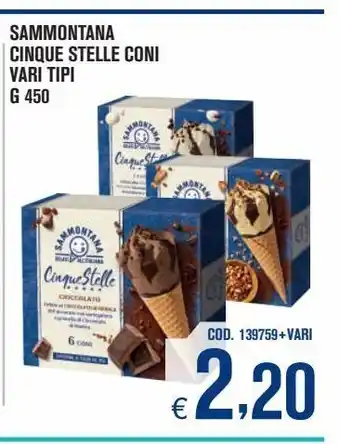 Adhoc Sammontana cinque stelle coni vari tipi offerta