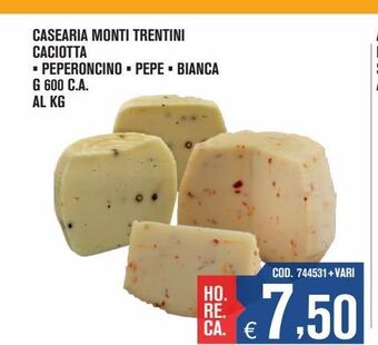 Adhoc Casearia monti trentini caciotta offerta