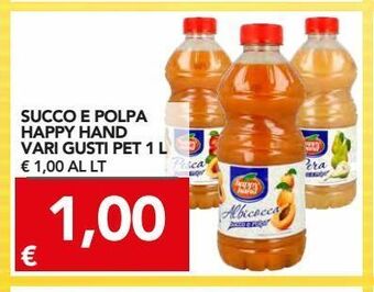 TuoDi Succo e polpa happy hand vari gusti pet 1 l offerta