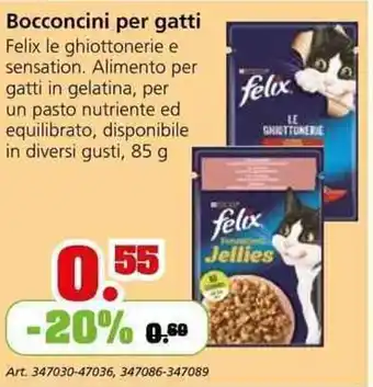 TuttoGiardino Felix le ghiottonerie e sensation Bocconcini per gatti 85 g offerta