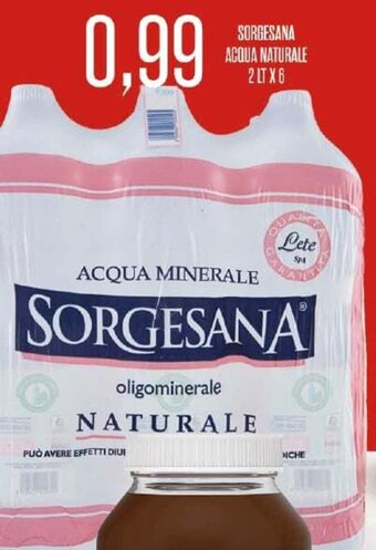 Supermercati Pasquale Prisco Sorgesana Acqua Naturale 2 Lt x 6 offerta