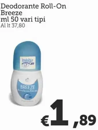 Breeze Deodorante Roll-on ml 50 vari tipi