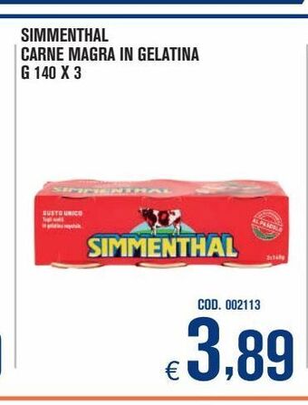 Adhoc Simmenthal carne magra in gelatina offerta